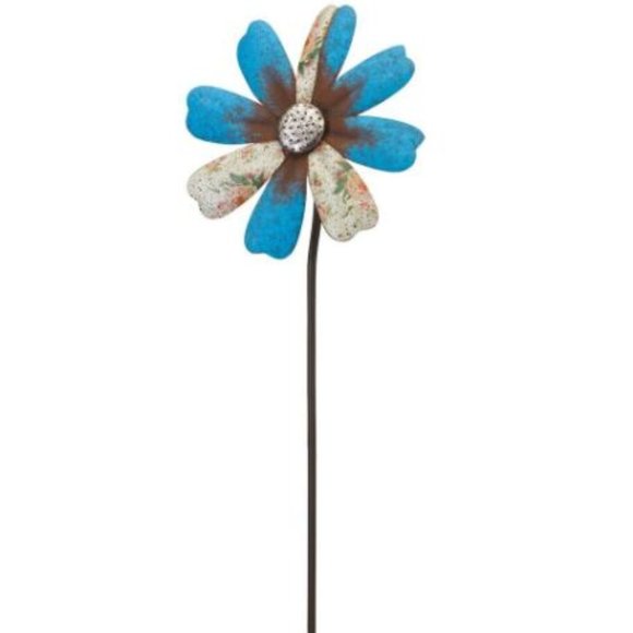 Regal Art & Gift Rustic Flower Wind Spinner - Blue - Picture 2 of 2